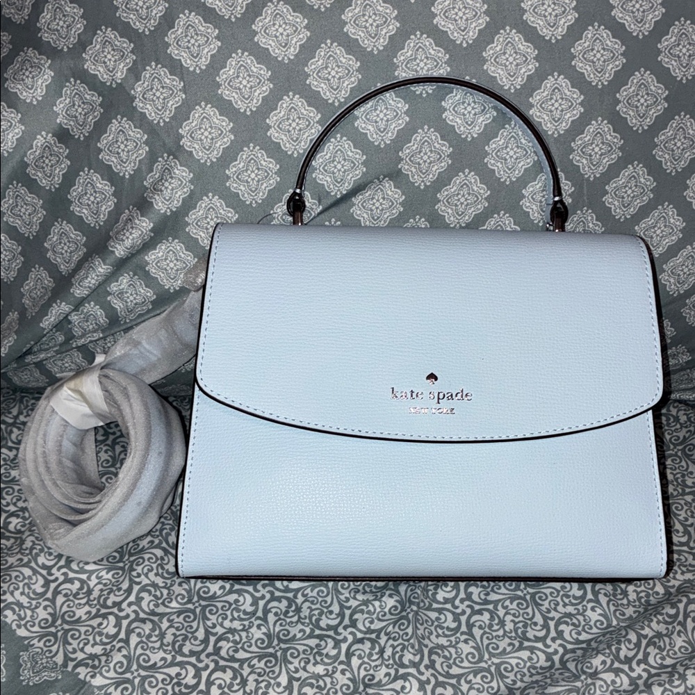 Kate Spade Sky Blue Top Handle Satchel Darcey - Picture 4 of 7